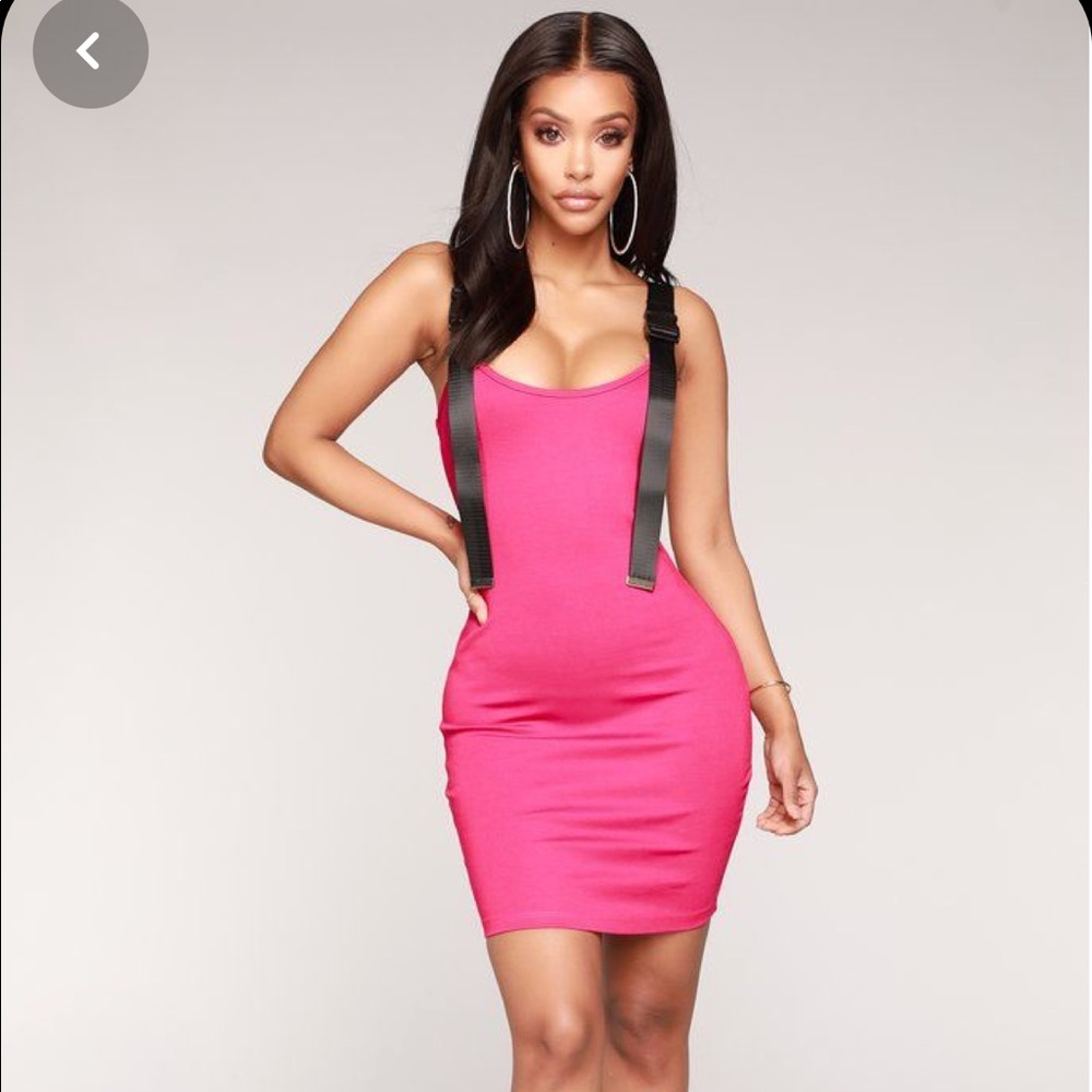 Fashion Nova Safety First Buckle Dress